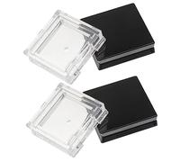 SHERCHPRY 4pcs Empty Eyeshadow Palettes DIY Makeup Storage Boxes for Blush Powder Foundation Portable Black White Compact Cosmetic Organizer for Women and Beauty Lovers