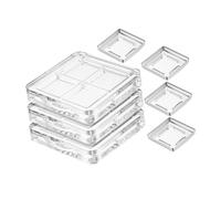 SHERCHPRY 4pcs Eyeshadow Box Palette Empty Custom Makeup Holder Case for Depotting Tool Storage Organizer Travel Highlighter Shadow Plate Diy Project for Women