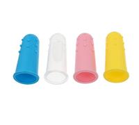 SHERCHPRY 4pcs Finger Toothbrush Silicone Oral Care Massager for Boy Girl Ergonomic Design Gentle Bristles for Safe