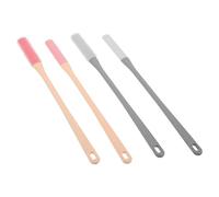 SHERCHPRY 4pcs Long Handle Silicone Foot Scrubber Brush Set Soft Toe Gap Cleaning Brush for Shower Foot Exfoliating Scrubber with Crevice Cleaning Grey and Pink