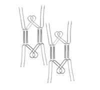 SHERCHPRY 4pcs Plate Hanger for Wall Decorative Plate Holder, W-Shaped Wire, Heavy-Duty Spring Tension, Space-Saving, Fits 14~18cm Dish, Artwork Display
