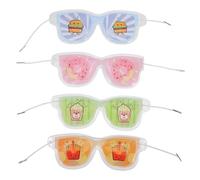SHERCHPRY 4Pcs Portable Gel Eye Mask Cooling Eye Patches for Stress Relief Puffiness Reduction Comfortable Elastic Bands for Sleep Hayfever