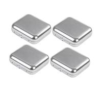 SHERCHPRY 4pcs Portable Mini Ashtray Stainless Steel Compact Pocket Ash Tray with Lid for Smokers Outdoor Indoor Use Metal Travel Ash Container