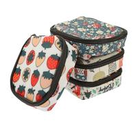 SHERCHPRY 4pcs Portable Sanitary Napkin Storage Bags Zipper Cosmetic Travel Pouch for Outdoor Use Cute Design Strawberry White Owl Floral Forest for Women