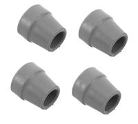 SHERCHPRY 4pcs Quad Cane Tips 16mm Non-Slip Rubber Feet for Walking Stick Base Replacement Grey Accessories for Elderly Mobility Aid