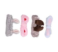 SHERCHPRY 4pcs Rabbit Ears Headband for Women for Makeup Shower and Face Wash Made of Soft Material Hair Band Design
