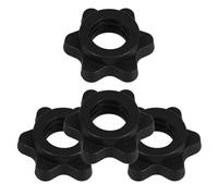 SHERCHPRY 4pcs Self-locking Barbell Nuts Six-sided Lock Collars 2.5cm Plastic Anti-skid Dumbbell Fixing Accessories for Home Gym Fitness Equipment