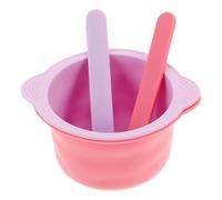 SHERCHPRY 4pcs Silicone Wax Pot Liners Foldable High Temperature Resistant Non-stick Wax Warmer Replacement Bowls Pink and Purple Set for Hair Removal and Beauty Use