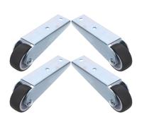 SHERCHPRY 4pcs Sliding Door Bottom Support Wheel with Metal Core and Rubber Caster, Side Mount Profile Roller Minimising Drag and Preventing Deformation for Wooden Doors and Garden Fence