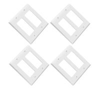 SHERCHPRY 4pcs White Electrical Outlet Cover Plates Wall Switch Receptacle Plug Plate Covers for Home Wiring Box Compatible with US Standard Outlets
