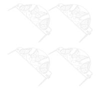 SHERCHPRY 4pcs White Plastic Garden Border Fence with Easy Installation and Versatile Size, Rustic Country Style Edging for Outdoor Gardens and Flower Beds Landscaping Protection