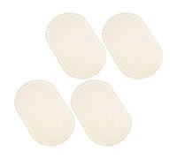SHERCHPRY 4pcs Wooden Oval Crochet Bag Bottom Base for DIY Knitting and Weaving Crafts, Multipurpose Wood Base Enhancing Stability, for Small Business Projects and Basket Making Supplies