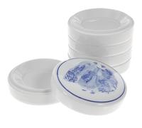 SHERCHPRY 5-Layer Stackable Ceramic Mixing Tray Set Lid, Watercolor Paint Palette for Artists, Multi-Tier Pigment Plate Suitable for Chinese Painting and Watercolor Artwork