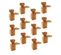 SHERCHPRY 50 Sets Kraft Paper Wedding Candy Boxes with Ropes Creative Party Treats Gift Packaging for Bridal Shower Birthday Festival Kraft Paper Favour Boxes