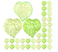 SHERCHPRY 500pcs Acrylic Leaf Earrings Jewelry Making Pendants Green Leaf Shaped Charms for DIY Crafts Earrings Bracelet Hanging Decors Tree Pendants Bead
