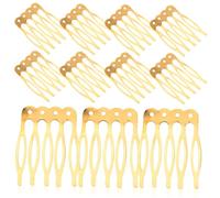 SHERCHPRY 50pcs DIY Hair Combs for Women Handmade Five Teeth Hair Accessories Golden Fashion Hairdressing Tools Smooth Texture Suitable for Various Hairstyles