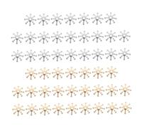 SHERCHPRY 50pcs Flower Bud DIY Accessories for Hairpins Silver Gold Floral Craft Material for Wedding and Lovely Headdress Props Durable Copper for Creative Hair Designs