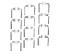 SHERCHPRY 50pcs Heavy Duty Pallet Rack Safety L-Shaped Locking Pins 8x50mm Galvanized Steel Drop Pin Clips for Warehouse Storage Racking Accessories