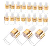SHERCHPRY 50pcs Small Glass Dropper Bottle Essential Oil Subpackaging Bottle Refillable Travel for Homemade Perfume