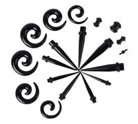 SHERCHPRY 54Pcs Ear Gauge Expansion Various Auricle Tools for Parties Lightweight Tunnels for Decorations Gifting
