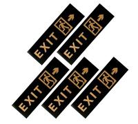 SHERCHPRY 5pcs Acrylic Exit Sign for Office Buildings and Door Exit Black Door Signs for Office with Easy Installation and Fade-resistant Material for Public Buildings