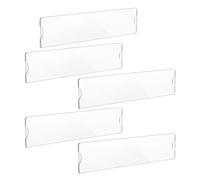 SHERCHPRY 5pcs Acrylic Nameplate Holder Adhesive Sticky Wall Mount Brackets for Office Door and Wall Display, Acrylic Name Tag Frame for Office Signs