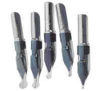 SHERCHPRY 5pcs Calligraphy Dip Pen Nibs Set Stainless Steel Nibs for Students Drawing Writing Manga Art Supplies