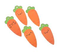 SHERCHPRY 5pcs Carrot Shaped Mini Notepads Binder with Blank Pages, Portable Small Memo Pads for Daily Planning and Note Taking, Rotatable Schedule Books for Office and School Use