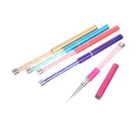 SHERCHPRY 5Pcs Nail Art Brushes Set Portable Manicure Pens for DIY Nail Decorations High Efficiency for Home Salon Use