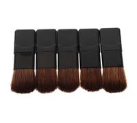 SHERCHPRY 5Pcs Portable Makeup Brush Set Soft Fiber Small Flat Blush Brush Mini Foundation Applicator for Travel Versatile Beauty Tools for Daily and Special Occasions