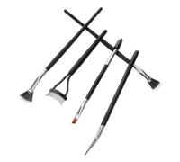 SHERCHPRY 5pcs Scalloped Lash Brush Fan Shaped Mascara Brush for Eyebrow Makeup Angled Lower Lash Eyelash Separator Tool for False Application