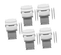 SHERCHPRY 5sets Watch Clasp Replacement Double-Press Buckle Strap Compatible Smooth Finish Easy Installation for Watch Repair and