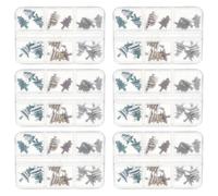 SHERCHPRY 6 Boxes Christmas Nail Art Charms Resin Tree Embellishments Flatback Xmas Nail Accessories for Gel Acrylic Designs Box Holiday Manicure Decorations