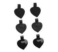 SHERCHPRY 6 Pairs High Heels Protector Pads Anti-Slip Heel Grips with Straps for Women Prevent Falling Off and Pressure Relief in Black Glossy Matte and Suede Finish