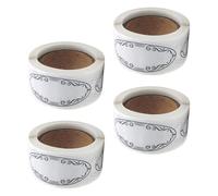 SHERCHPRY 600Pcs Mason Jar Label Stickers, 150 Oval Adhesive Food Storage Labels Per Roll, Removable Write-On Canning Jar Tags for Kitchen and Pantry Organization, 4 Rolls