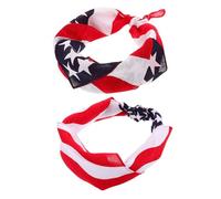 SHERCHPRY 6pcs American Flag Cotton Bandanas for Men Women Sweat-wicking Breathable Neck Scarves Multi-functional Patriotic Head Wraps for Cycling July Accessories