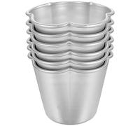 SHERCHPRY 6Pcs Cake Mold Mini Chocolate Cup Chocolate pan Cookie molds for Baking dariole Mold Cupcake Cup Cupcake Pans Silicone Pasties Cake Baking molds Template Detachable Aluminum Alloy