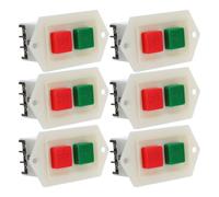 SHERCHPRY 6pcs Heavy Duty Start Stop Switch for Industrial Machines Grinder and Table Drill Safety Button Control Off Power Switch for Bench Cutting Tools Model