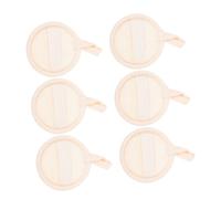 SHERCHPRY 6pcs Loofah Cleansing Rubber Face Scrub Body Scrub Reusable Pads Massage Towels Natural Exfoliating Scrubber Face Cleaner Pads Scrubber Shower Exfoliating Brush Beige Cotton