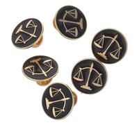 SHERCHPRY 6pcs Metal Scales of Justice Brooch Set - Lawyer Lapel Pins for Law Students and Legal Professionals, Decorative Metal Suit Shirt Pins for Jackets, Dresses, Scarves, and Backpacks