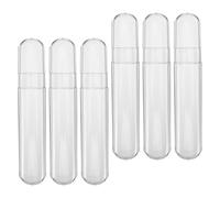 SHERCHPRY 6pcs Oval Eyelash Tweezer Carrying Case Plastic Organizer Tube with Cap Portable Storage Box for Lash Extension Tools and Travel Accessories