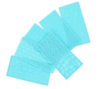 SHERCHPRY 6Pcs Plastic Clay Texture Impression Mats for Pottery Printing and Ceramic Craft Embossed Polymer Clay Tools Set with Engraved Design Pads for DIY Dough