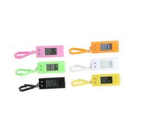 SHERCHPRY 6Pcs Portable Digital Keychain Watches for Students Hanging Electronic Pocket Watches with Plastic Use Design Random Color Random Color