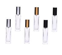 SHERCHPRY 6pcs Refillable Perfume Bottles with Fine Mist Spray Travel Friendly Fragrance Atomizer Containers in Gold Silver Black for Essential Oils and Scent Storage
