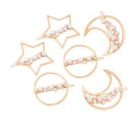 SHERCHPRY 6pcs Stylish Star Hair Clip for Women Featuring Alloy Material and Easy to Clip Design, for Birthdays and Christmas, Wide Application with Fashionable Star and Moon Shapes