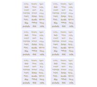 SHERCHPRY 6sheets Golden Letter Stickers Perfume Bottle Labels Self Adhesive Decorative Tag Stickers for Sticking on Smooth Surfaces, Paper Material, for Books and Bottles