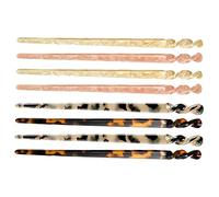 SHERCHPRY 8Pcs Chinese Hair Stick Tortoise Shell Hair Pins Elegant Bun Holders for Women and for Daily Wear and Special Occasions