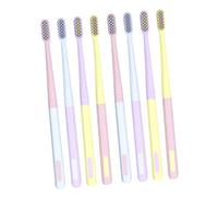 SHERCHPRY 8pcs Flexible Bristle Toothbrush for Travel Sensitive Toothbrush Kit Small Head for Women Men Portable for Travel Camping Business Trip