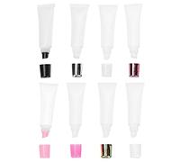 SHERCHPRY 8Pcs Refillable Lip Gloss Tubes Transparent Colored Bottles for Travel Durable Design for DIY Lip Color for Makeup and Toiletries