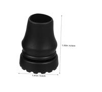 SHERCHPRY 8pcs Trekking Pole Replacement Tip Protectors Crutch Feet Replacement Crutch Pads and Caps Walking Stick Foot Cover Black